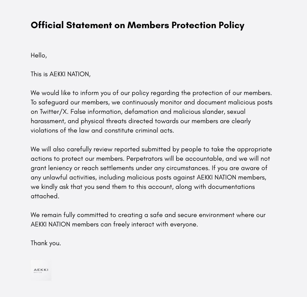 aknprotect's tweet photo. Official Statement on Members Protection Policy https://t.co/zE7GxpyKym