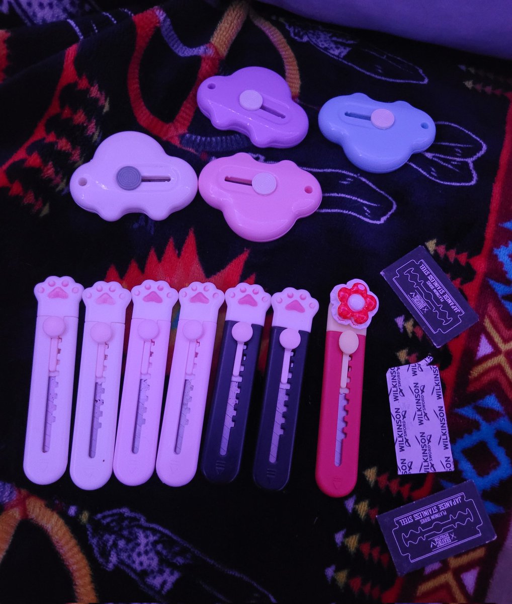 luvrenari's tweet photo. I got new blades, also look at my plushies🌹 AND AYAYAYAYAYAYYA RINGS FOR ME AND MY SISTER @cuddlyshio , i love her so much meow https://t.co/0DDWcqOHsc
