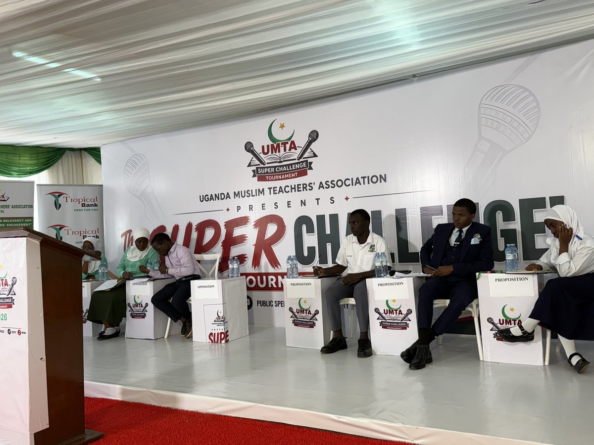 IrajiFoundation's tweet image. 🏆 GRAND FINAL DEBATE IS ON NOW! 🔥

Kawempe Muslim Secondary School ⚔️ Gombe Secondary School
The ultimate clash of titans in the Super Challenge 2026 Debate Grand Final is happening LIVE at Kawempe Muslim SS! @muslimchannelUG 

#SuperChallenge2026 #GrandFinal #KawempeMuslimSS