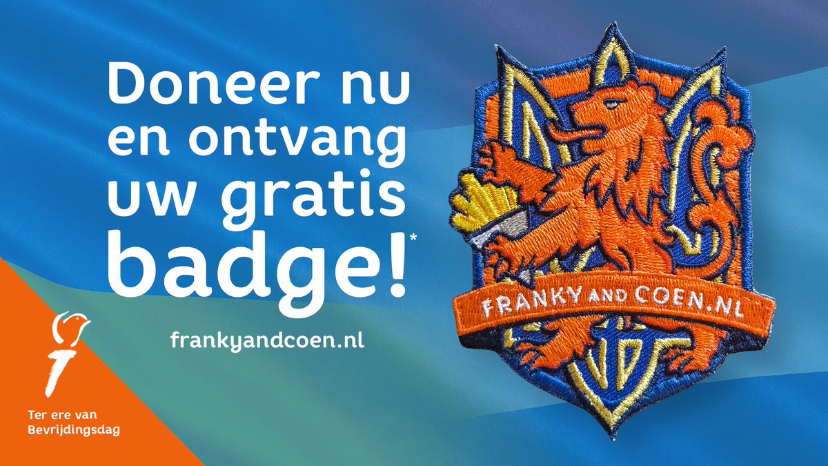 Onze meest bijzondere badge voor Bevrijdingsdag
Omdat vrijheid niet vanzelfsprekend is.
 
Vier jaar na de Russische invasie is vrijheid in Oekraïne nog altijd keiharde realiteit.
Waar wij op 5 mei vieren, wordt daar nog elke dag gevochten.
Daarom brengen wij nu onze meest