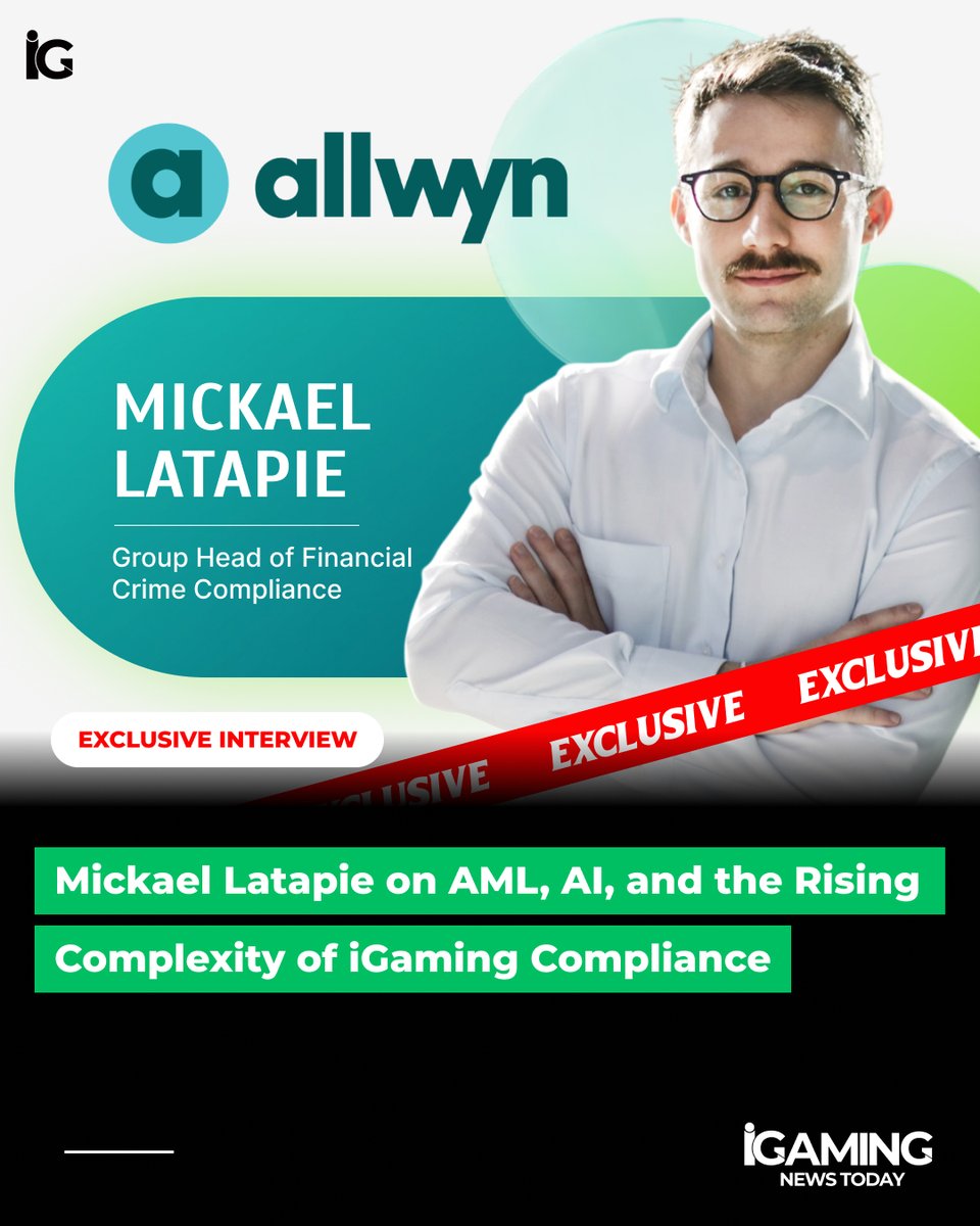 iGNewstoday's tweet image. Exclusive Interview

Mickael Latapie of Allwyn on:
• AML risk in iGaming
• AI-driven fraud detection
• Crypto payment exposure
• Future EU regulation
• Why operators must stay agile
Growth means nothing without trust.

#iGamingNewsToday #iGamingTodayGroup #iGaming #AML