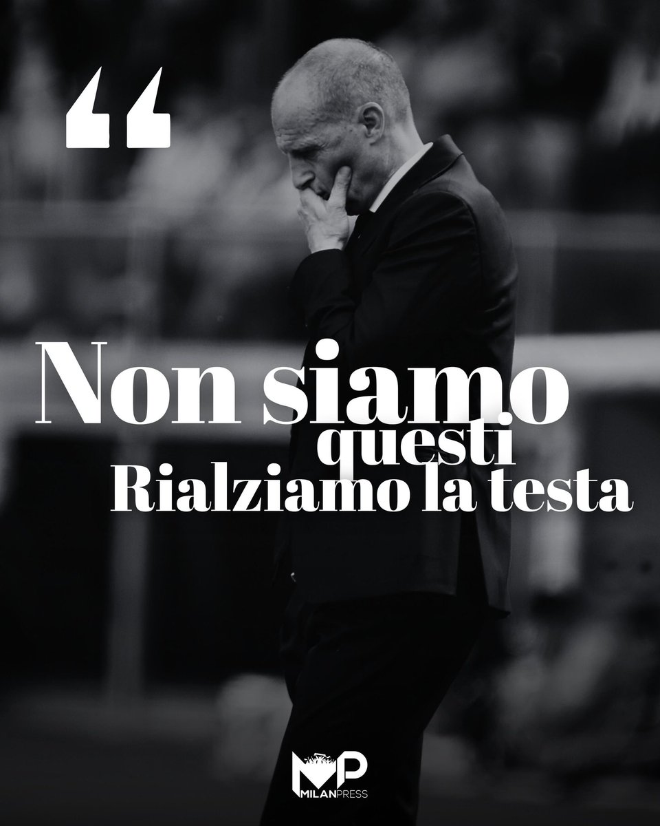 MilanPress_it's tweet image. «𝑹𝒆𝒔𝒕𝒊𝒂𝒎𝒐 𝒖𝒏𝒊𝒕𝒊» 📣

Il discorso di Massimiliano Allegri dopo la sconfitta contro il Sassuolo: «Il destino è ancora nelle nostre mani»❗️

📸 IPA Agency

#allegri #milan #motivation #milanpress