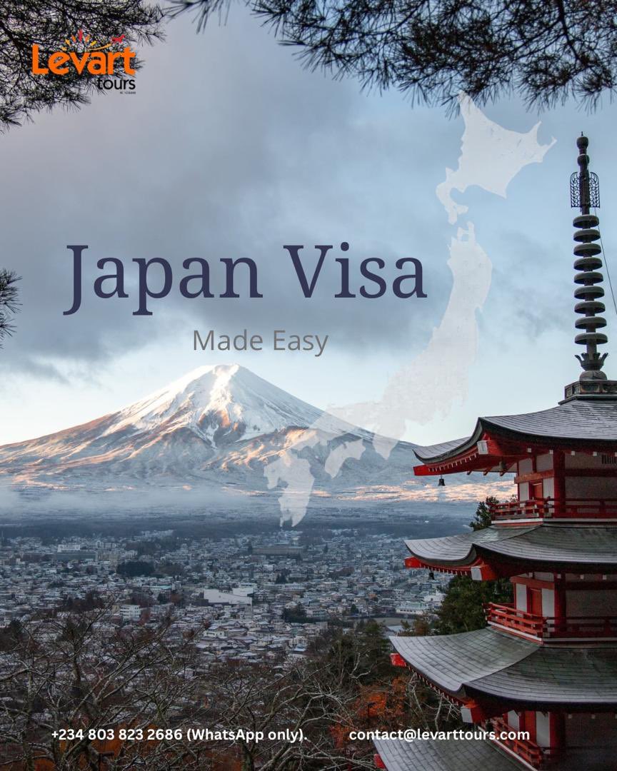 levarttours's tweet image. Book a consultation today with @levarttours

Call: +234 803 823 2686 or email contact@levarttours.com

#travelwithlevart #travelwithlevarttours #visa #japan #travelagency