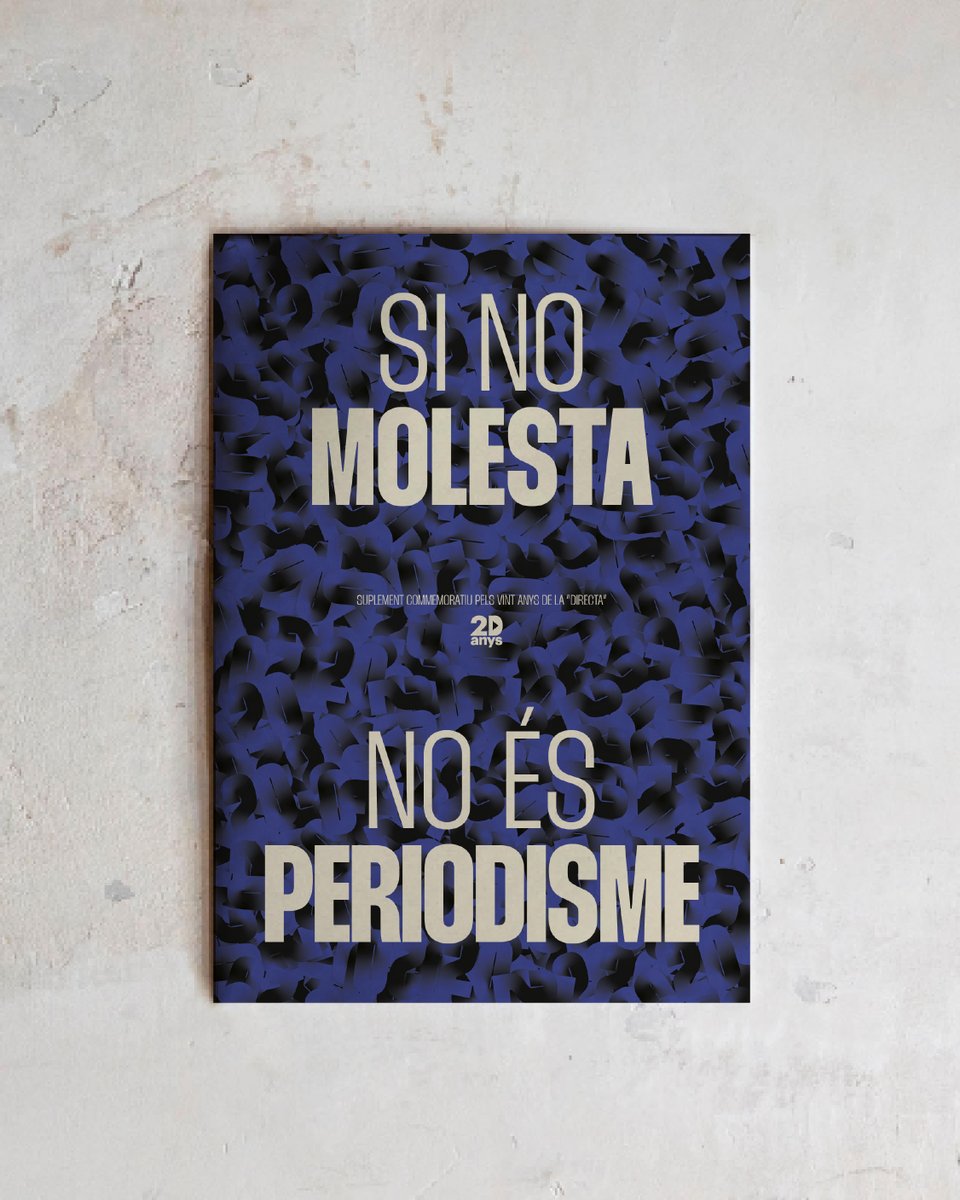 Suplement commemoratiu pels vint anys de la 'Directa' | Si no molesta, no és periodisme

Parlem dels orígens de la 'Directa', les línies d'investigació treballades i els reptes actuals també vinculats a l'audiovisual.

🔗 directa.cat/papers/especia… o en paper el dia de l'aniversari!
