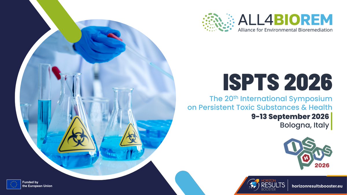 biosysmo's tweet photo. 🌍📢 @biosysmo | #Conference Alert!
We’re happy to share that the University of Bologna, in collaboration with the Research Center for Eco‑Environmental Sciences (Chinese Academy of Science) and @NJU1902, is organising the 20th International Symposium on Persistent Toxic Substances and Health (ISPTS‑2026) 🧪🌱

📍 Bologna, Italy
📅 9–13 September 2026
🔗 https://t.co/M3ZajumBeW
🔬 Focus: persistent & emerging pollutants, environmental and health impacts, nature‑based solutions, remediation, and innovative technologies (AI, Biotech).
🔗 https://t.co/M3ZajumBeW
⏰ Abstract deadline: May 31st

We encourage you to share this within your consortia and invite you and your partners from #ALL4BIOREM projects to participate and contribute. 🌱

#HorizonEU #ISPTS2026 #EnvironmentalHealth #Bioremediation
