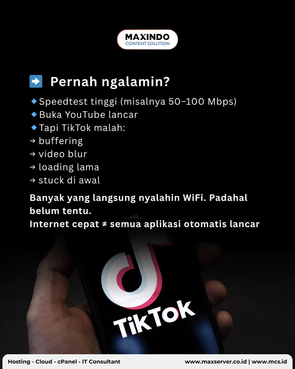 maxindosolution's tweet photo. WiFi ngebut, tapi aplikasi favorit malah ngelag 😭📱

#Selasa #Tiktoklemot #InternetProblem #TechLife #Jaringan #Web #Internet #Domain #Cybersecurity #website #websitedesign #websitetips #WebsiteContent #websitemurah #Server #MCS #MaxindoContentSolution https://t.co/8EHSsnuPSN