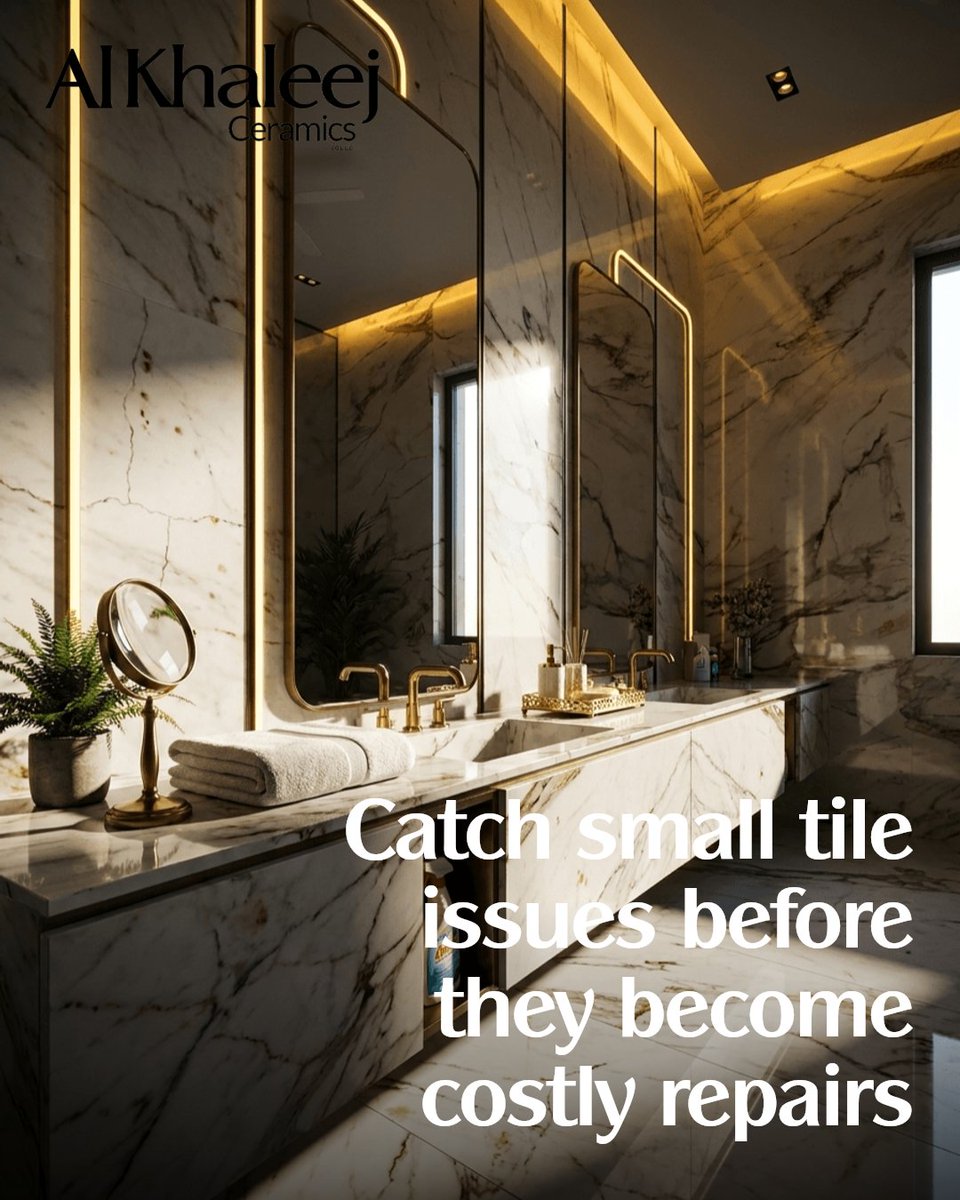 AKCeramicsCoLLC's tweet image. Surface cracks or discoloration signal trouble ahead. Catch them early to avoid costly repairs and protect your tile's beauty. Inspect often. #UAECeramics #DubaiInteriors #InteriorDesign #ArchitecturalSurfaces #سيراميك_الإمارات #تصميم_داخلي