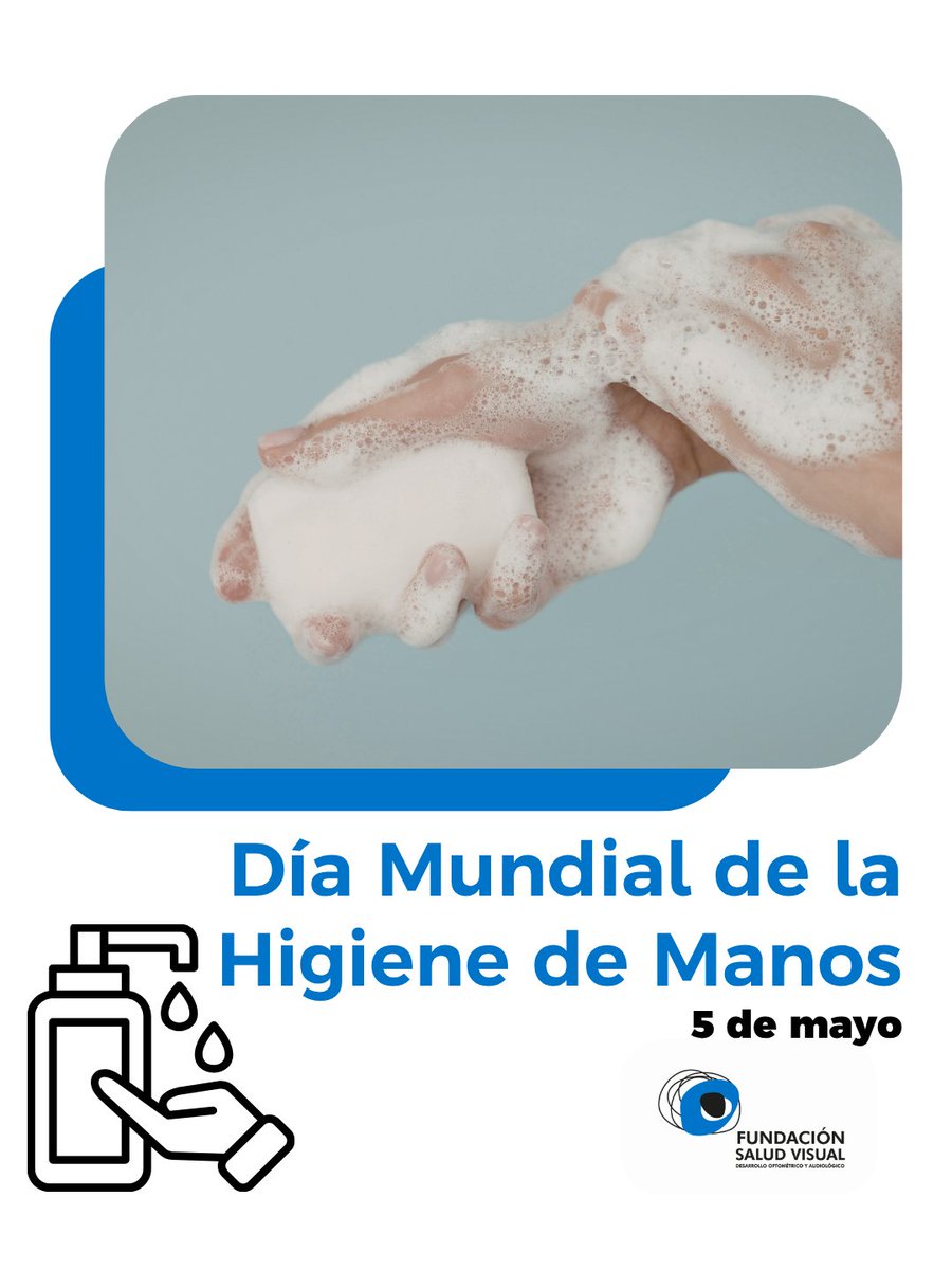 funsavi's tweet photo. 🖐️👁️ En el #DíaMundialdelaHigienedeManos recordamos que un gesto tan sencillo como lavarse las manos ayuda a prevenir infecciones oculares.

💧🧴 Hazlo siempre antes de tocar tus ojos o manipular lentes de contacto.

#Funsavi #Visión #SaludVisual https://t.co/spZCm0uAvh