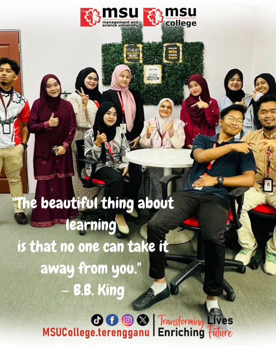 MSUcollege_trg's tweet photo. 'From discussions to laughter'.
These moments make the student's life more than just assignments and schedules. They make it feel like a second home.
#ManagementAndScienceUniversity
#msumalaysia
#BeMSUrian
#proudMSU
#transforimglives
#EnrichingFuture https://t.co/yssoYTuXm6