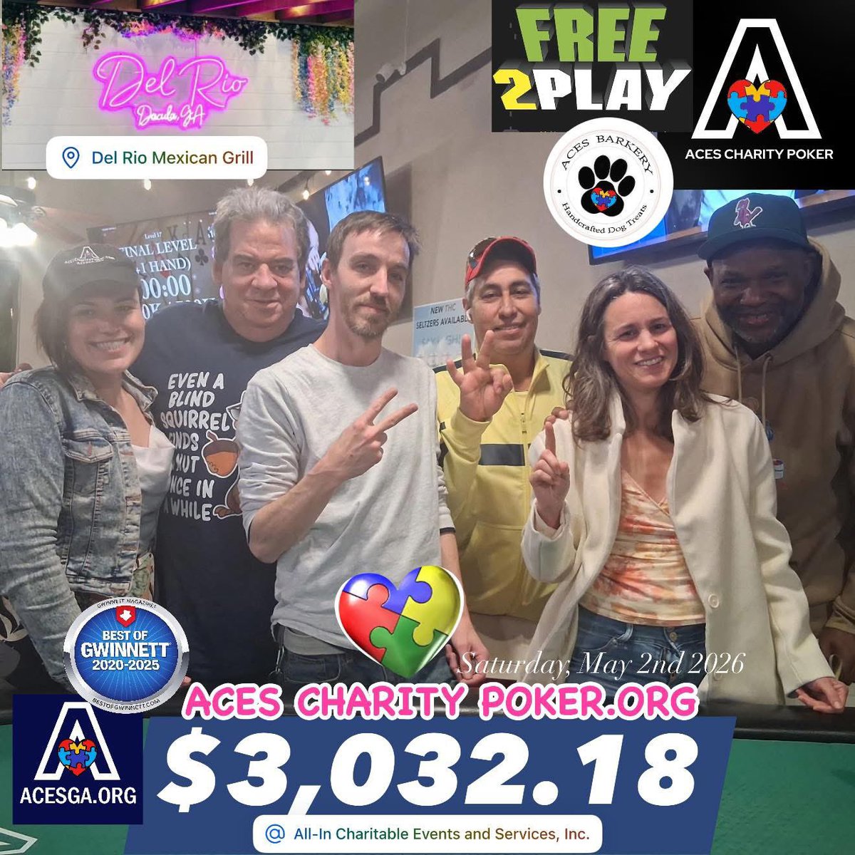 Acesofga's tweet image. Congratulations Kimberly for winning the ACEScharitypoker.org tournament on Sat., May 2nd.  ACESGA.ORG is a 501(c)3 nonprofit dedicated to providing meaningful opportunities for autistic adults to maximize their potential! #AutismAwareness