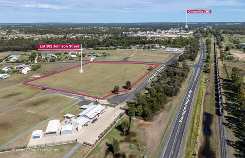 Approved Service Station &amp; Truck Stop Site 🚛⛽
📍 Lot 202 Johnson Street, Chinchilla QLD

Prime 2.415ha corner site with direct Warrego Highway exposure, offered as vacant land with DA approved for a service station &amp; truck stop.

🔗 Bid now: bit.ly/4w9B8cp.