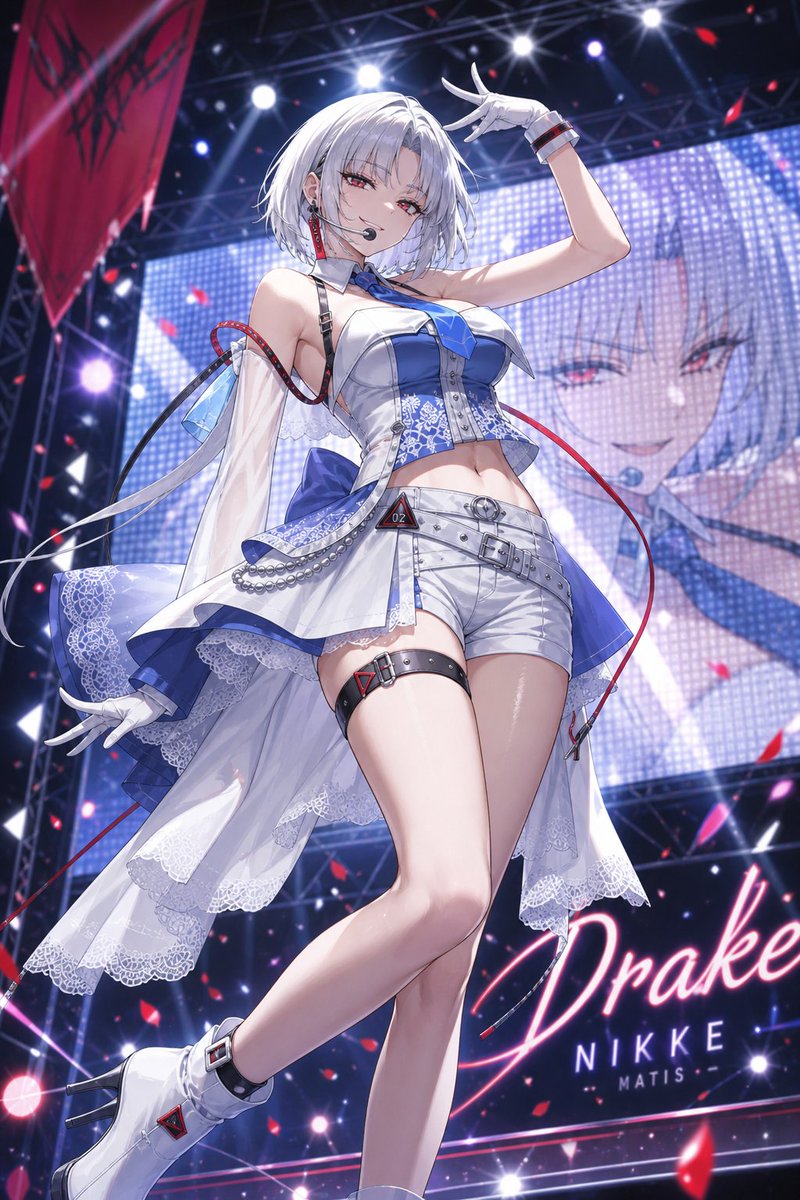アイドル衣装ドレイク ヴィランっぽさを表現しました。 ヴィランかつ