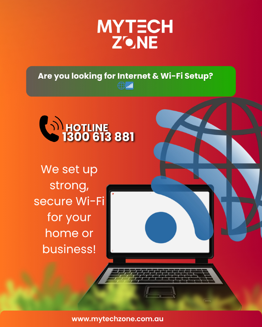 MyTechZoneAU's tweet image. We provide secure, smooth, and high-speed connections for your home or business.

📞 Call us at +61 1300 613 881
 📩 Visit mytechzone.com.au

#mytechzone #wifi #internetsetup #itsupport #techsupport #itservices #networksetup #cybersecurity #businessit #australiabusiness