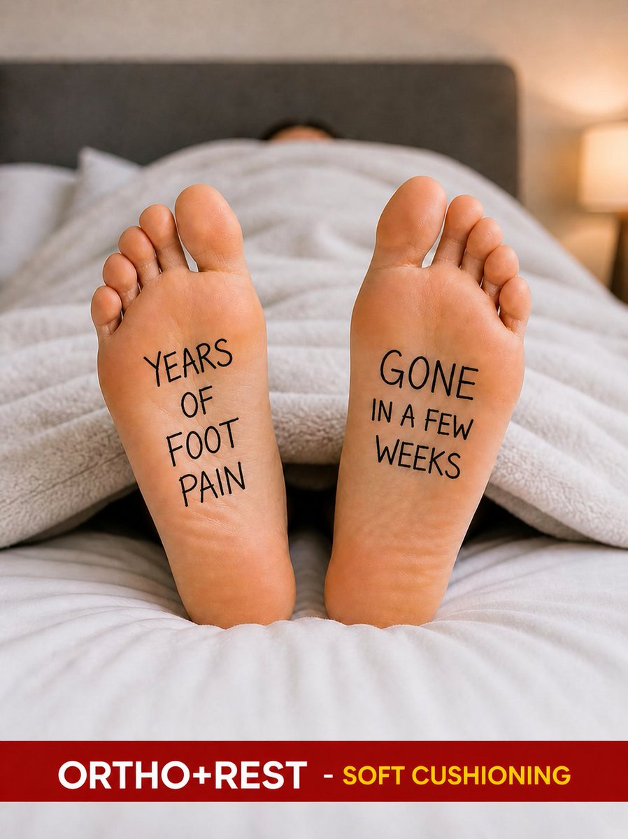 orthorest's tweet photo. “From pain to relief — in just a few weeks.
Your feet deserve ORTHO+REST.”
#Orthorest #FootPainRelief #ComfortFirst #SoftCushioning #WalkInComfort #PainFreeSteps #EverydayComfort #RelaxedFeet #ComfortLifestyle #FootSupport #CushionedSteps #FeelTheDifference #StepIntoComfort https://t.co/qwHH2j6Meg