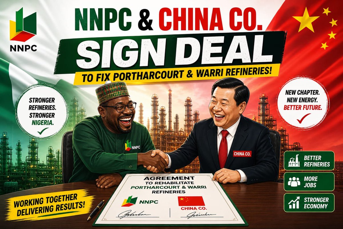 naijacona's tweet photo. Reason(s) behind the new NNPC Refinery revitalisation agreement deal https://t.co/raxcWjfOh8

pls help share to other groups, thanks https://t.co/FMYRg1Z55N