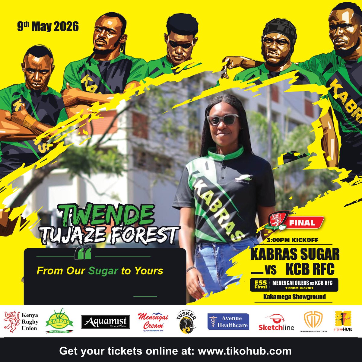 gladys_midecha's tweet photo. Wear your team colors and let's support the biggest rugby showdown this weekend... @RfcKabras vs @kcbrugby in the Kenya Cup Final...
#ForestIsCalling
#TangtangvsKangkang
💚💛🖤💚💛🖤
#WeAreKabras https://t.co/jZnm3kPbFK