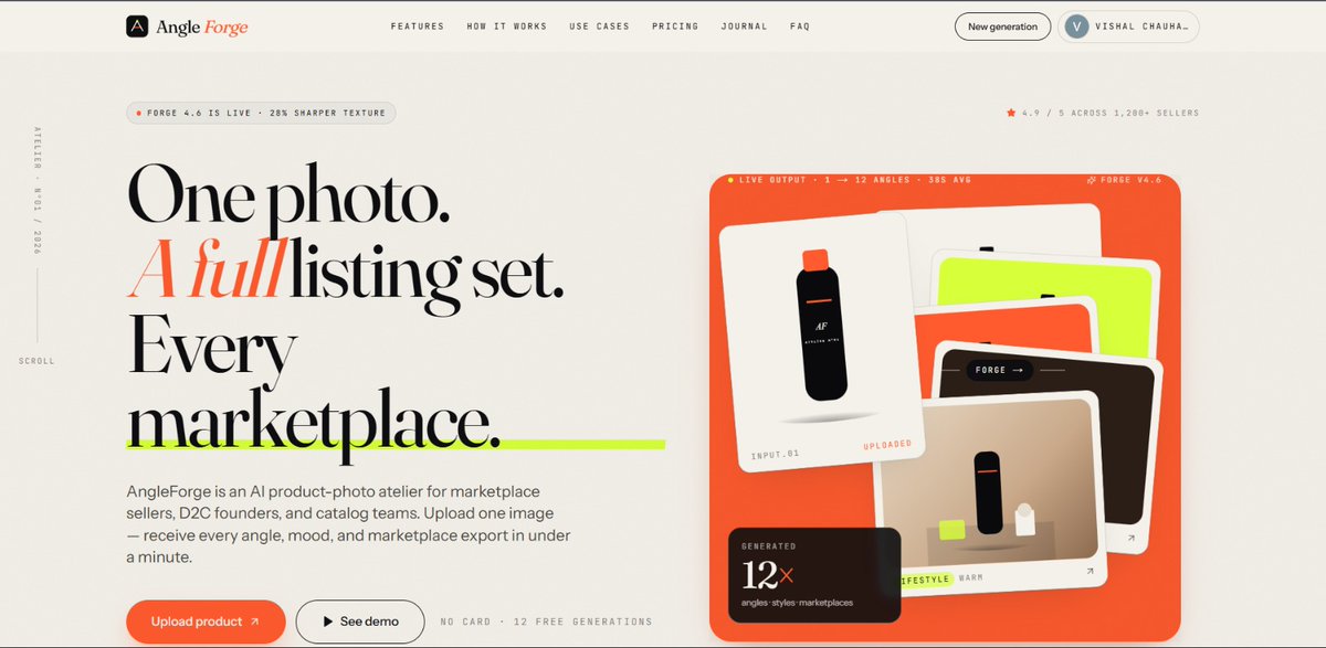Upload your products image and generate multiple images for your products.. 

Currently we are in beta release...

visit: angleforge-seven.vercel.app

#ai #b2b #saas