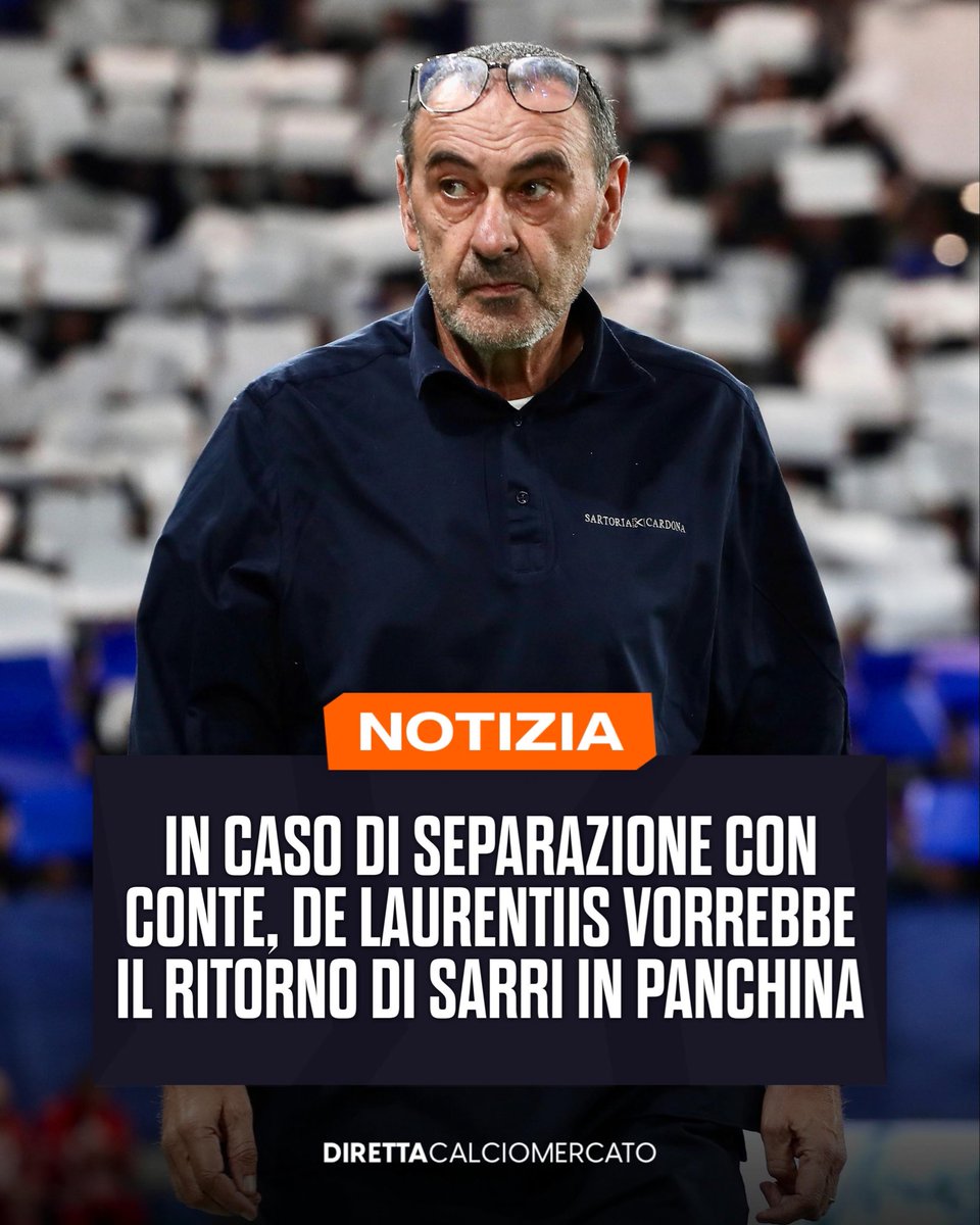 DIRETTADCM's tweet image. Nel caso in cui Antonio #Conte dovesse lasciare il #Napoli, De Laurentiis vorrebbe il ritorno di #Sarri in panchina 🔙

🗣️ @DiMarzio