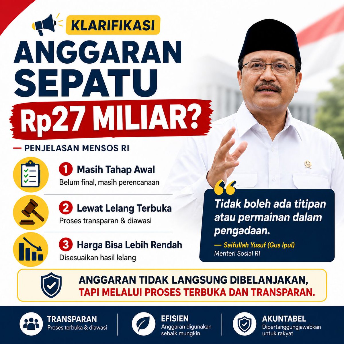 jalanisesaat's tweet photo. Kementerian Sosial pastikan pengadaan sepatu sekolah rakyat dilakukan secara transparan! Proses terbuka demi kualitas dan keadilan untuk semua anak. Yuk, dukung program ini! 👟✨ https://t.co/gNlaAEUQCC
