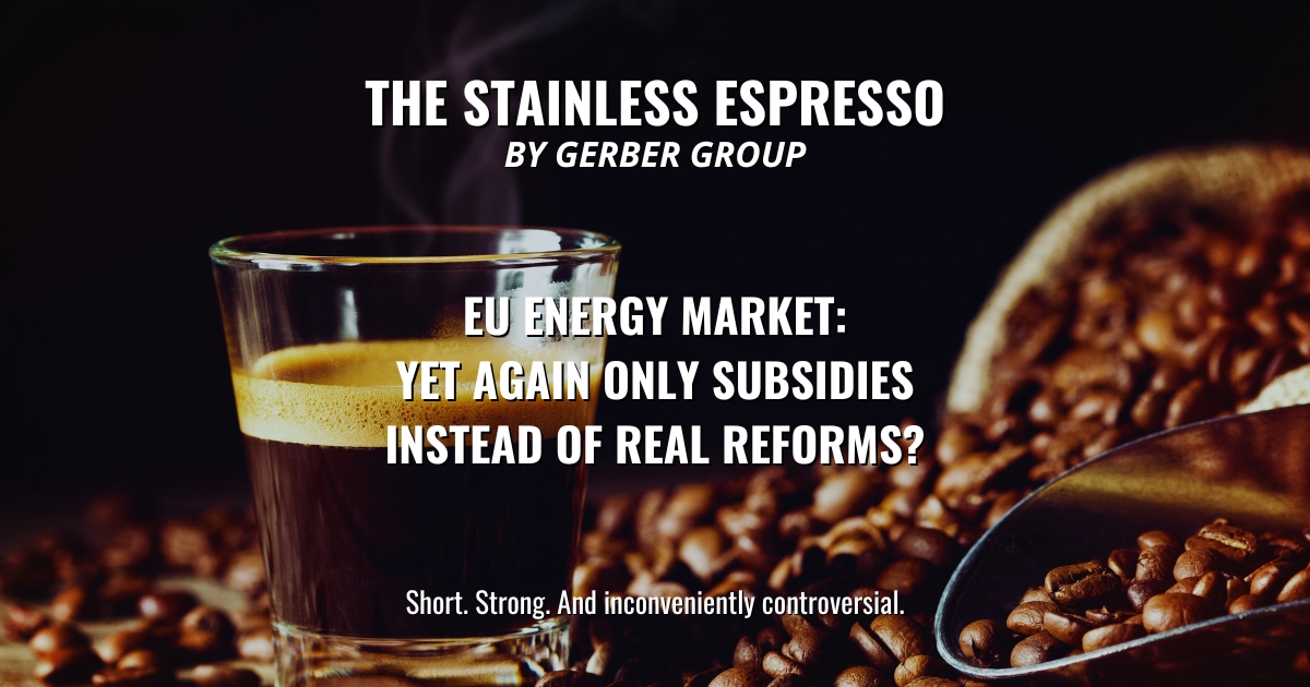 SteelnewsB's tweet image. EU Energy Market: Yet Again Only Subsidies Instead of Real Reforms? – Stainless Espresso 
Learn more: steelnews.biz/eu-energy-mark… 

#steel #steelnews #steelmarket #stainlesssteel #stainlessespresso #sme #tariffs #aluminium #aluminum #supply