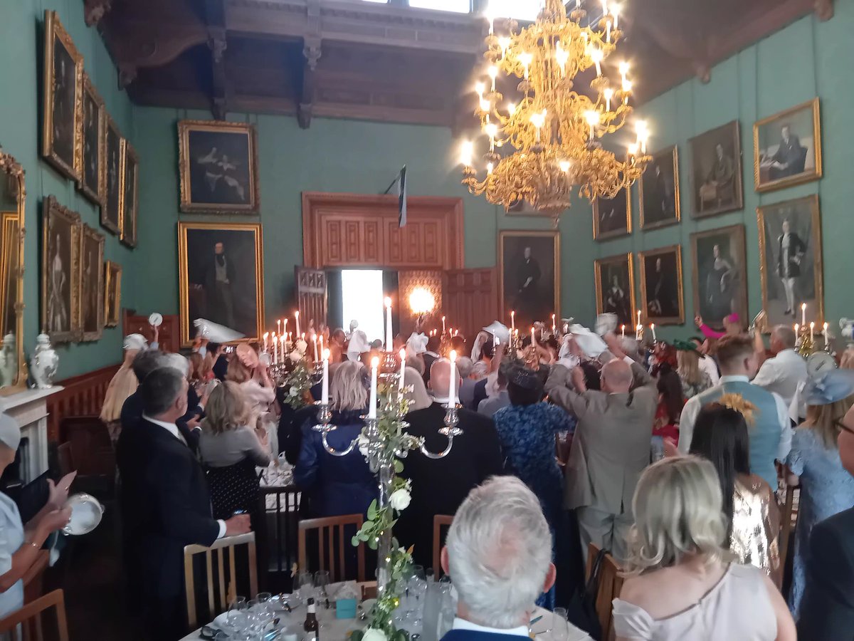 MarkbutlerMC's tweet photo. A truly remarkable wedding at the incredible Knowsley Hall celebrating the marriage of Barry &amp; Teresa, the new Mr &amp; Mrs Harding.
'Bridgerton' at its finest with an international high society guest  list that dazzled like the event itself. A wonderful day ❤️ https://t.co/TdUVMaxHLr