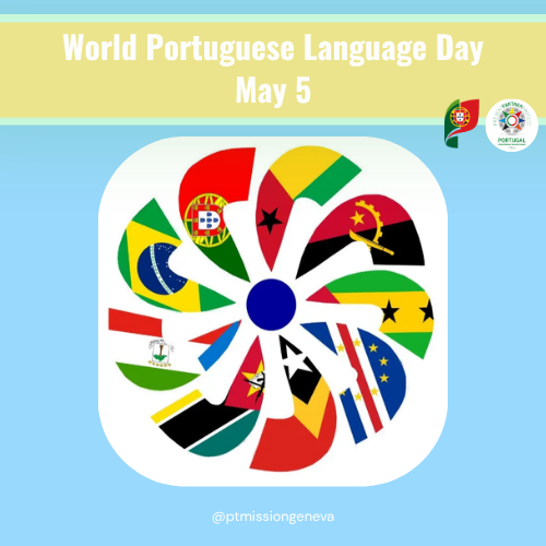 PTMissionGeneva's tweet photo. 🌍 On #WorldPortugueseLanguageDay, we celebrate a language that crosses oceans, connecting nearly 300 million people. Portuguese is a global voice of culture, diplomacy and cooperation. Portugal, a Voice at the Table. https://t.co/1uBoznKACN