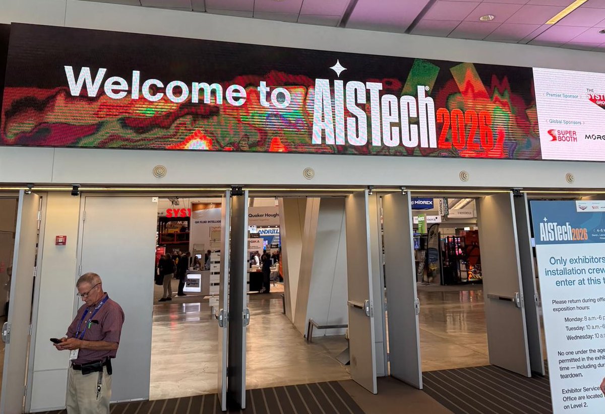 CorewireLtd's tweet photo. Day 1 at AISTech 2026 - A very busy day and great to see lots of familiar faces that visited our stand. Drop by and say hi. We are on Booth #1523.

#Weldclad #RollWelding #Corewire #Hardfacing #Forgeweld #DieWelding @AISTSteelNews @AISTech https://t.co/C7Gw6hzRM7
