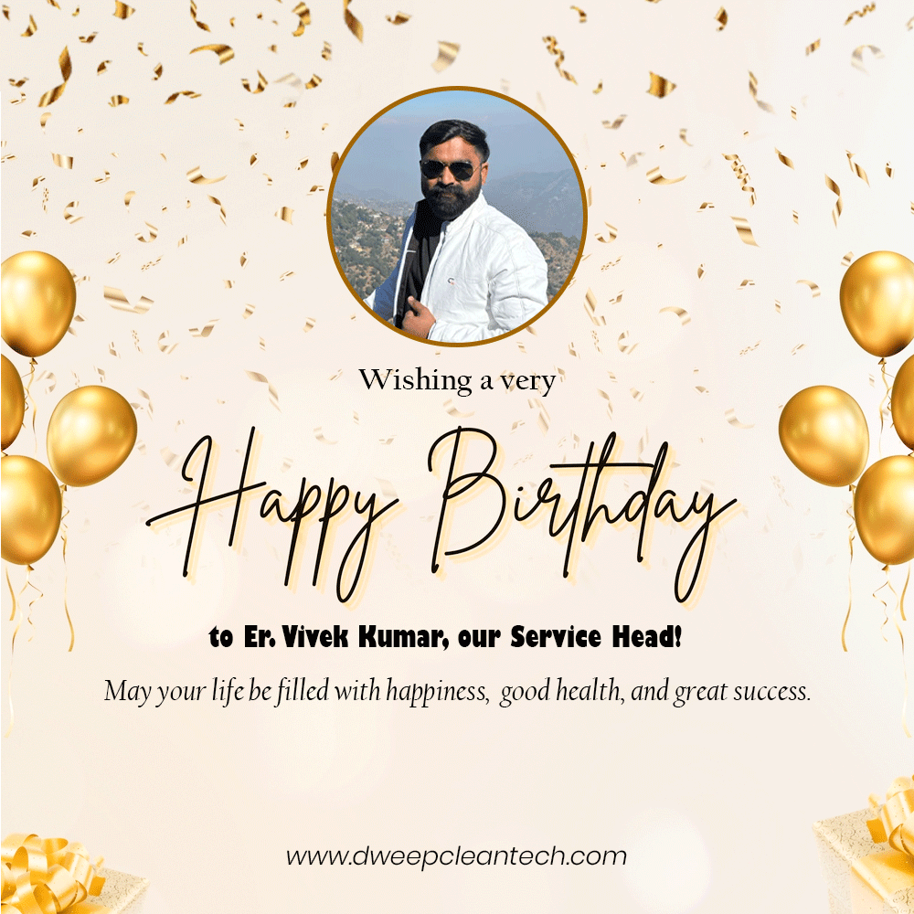 Dweep_CleanTech's tweet photo. 🎉 Wishing a very Happy Birthday to Er. Vivek Kumar, our Service Head! 🎂✨

May every year bring more joy, strength, and beautiful memories. ✨

Team DCPL Solar wishes you a wonderful year ahead! 💐

#HappyBirthday #VivekKumar #ServiceHead #TeamDCPL #DCPLSolar #BirthdayWishes https://t.co/0pvLv9glKb