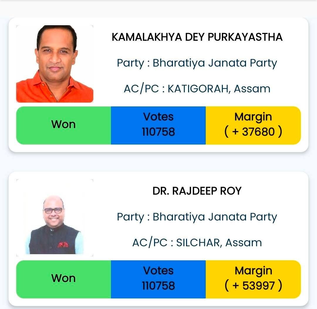 ConcernedIndi17's tweet photo. @zoo_bear @RPawan01 Statistically astronomical odds. 

Two different candidates got the same number of votes from two different constituencies. https://t.co/tzITvQku34