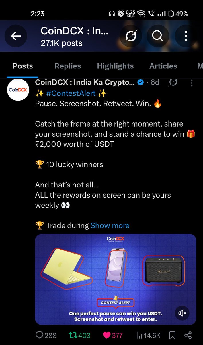 avusharyann's tweet photo. Done , Thanks @CoinDCX for this great opportunity 

#TheWallStreetFestival https://t.co/7CaiglHeDG