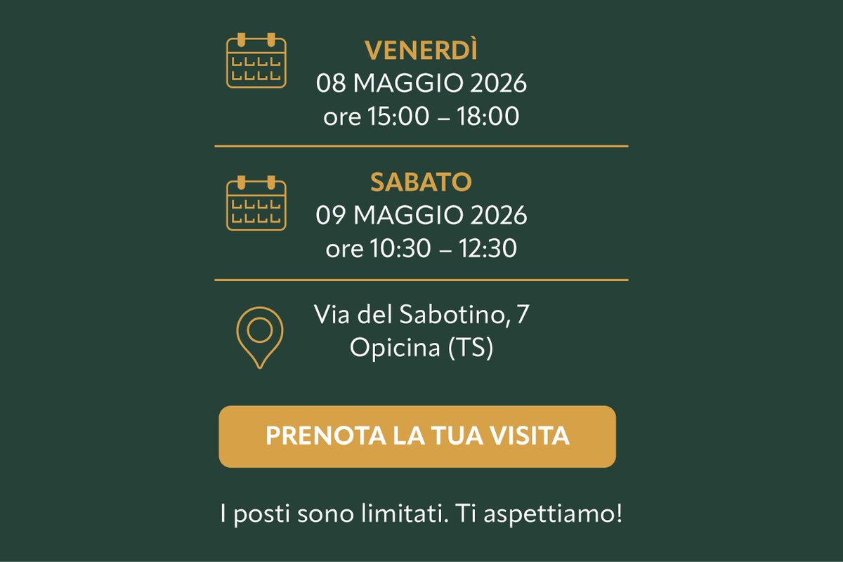 GalleryTrieste's tweet photo. Venerdì 08 Maggio | 15:00 – 18:00
📆 Sabato 09 Maggio | 10:30 – 12:30
📍Via del Sabotino, 7 – Opicina (TS)

Soluzioni moderne, comfort contemporaneo ed elevata efficienza energetica. Gallery Immobiliare: +390407600250; +393388462804; info@galleryimmobiliare.it https://t.co/2Io0hciEEb