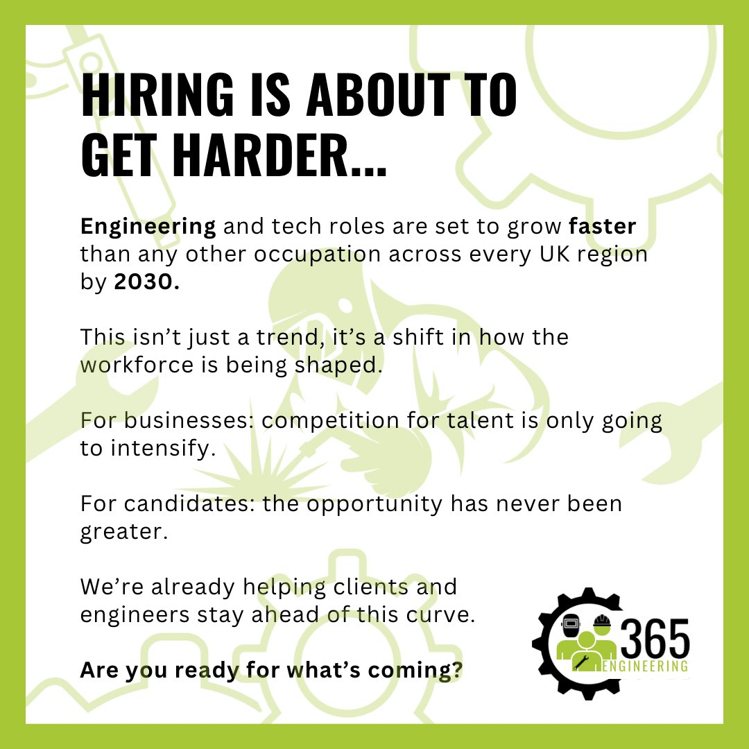 engineering_365's tweet photo. The talent market isn’t just tightening, it’s evolving.

What used to work in hiring won’t cut it anymore ⚙️

Need support? Let’s talk.
☎️ 0116 497 9777

#Engineering365  #365PeopleGroup #EngineeringJobs #EngineeringRecruitment https://t.co/6bAgHbhSF1