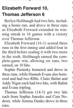 SPasinsky's tweet photo. Non-section game against TJ!  Always fun to play against them! 

@hoffner_hitting @SCA2627 @Toddythomas8 @ucwv_softball @CofCSoftball @gobigrecruiting @FlaglerSoftball @CoachTaylorW https://t.co/JjCXb7kS0Q