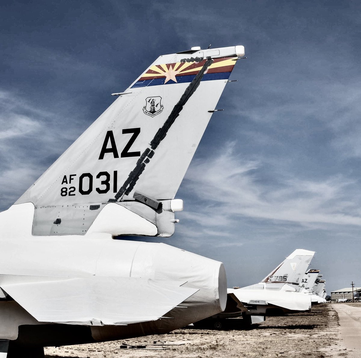 Boneyardsafari's tweet photo. Did you know there approximately 340 F-16’s currently in storage at AMARG? #f16 #amarg #boneyard #boneyardsafari #aviationsafari https://t.co/U0LUCvOicE