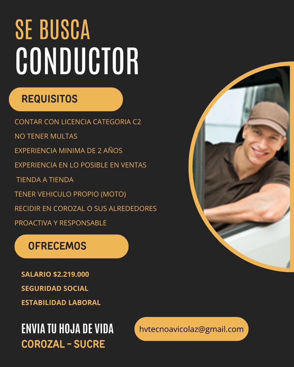 Oportunidades de empleo disponibles para COROZAL