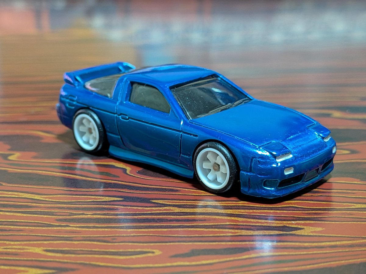 ホットウィールカスタム 日産 180sx フルエアロ ドリ車 深リムトミカ改造青 ホットウィールカスタム 日産 180sx フルエアロ ドリ車 深リムトミカ