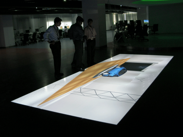 GooSystems's tweet photo. Projection on the floor? https://t.co/D6EyhJUpKm Systems used Screen Goo to turn a design centre floor into a front projection surface, redefining how automotive teams visualize their work.Not standard. Not expected. Just smart. #ProjectionDesign https://t.co/MCpqZnWBej