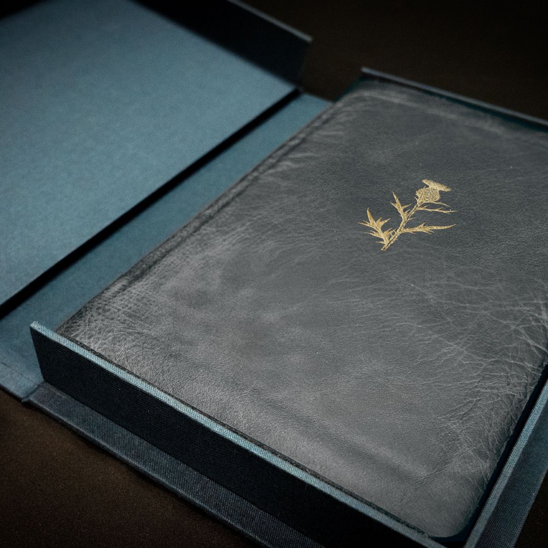 Grange_Press's tweet photo. A new edition of the split-leaf psalter is on its way, but cannot be sustained by retail sales alone.

The Heritage Edition—150 finely bound, hand-numbered psalters—is offered to secure the remaining funds for a large cloth-bound printing.

Pre-Order: https://t.co/Omsrv7WsyQ https://t.co/VNvT6lpSCG
