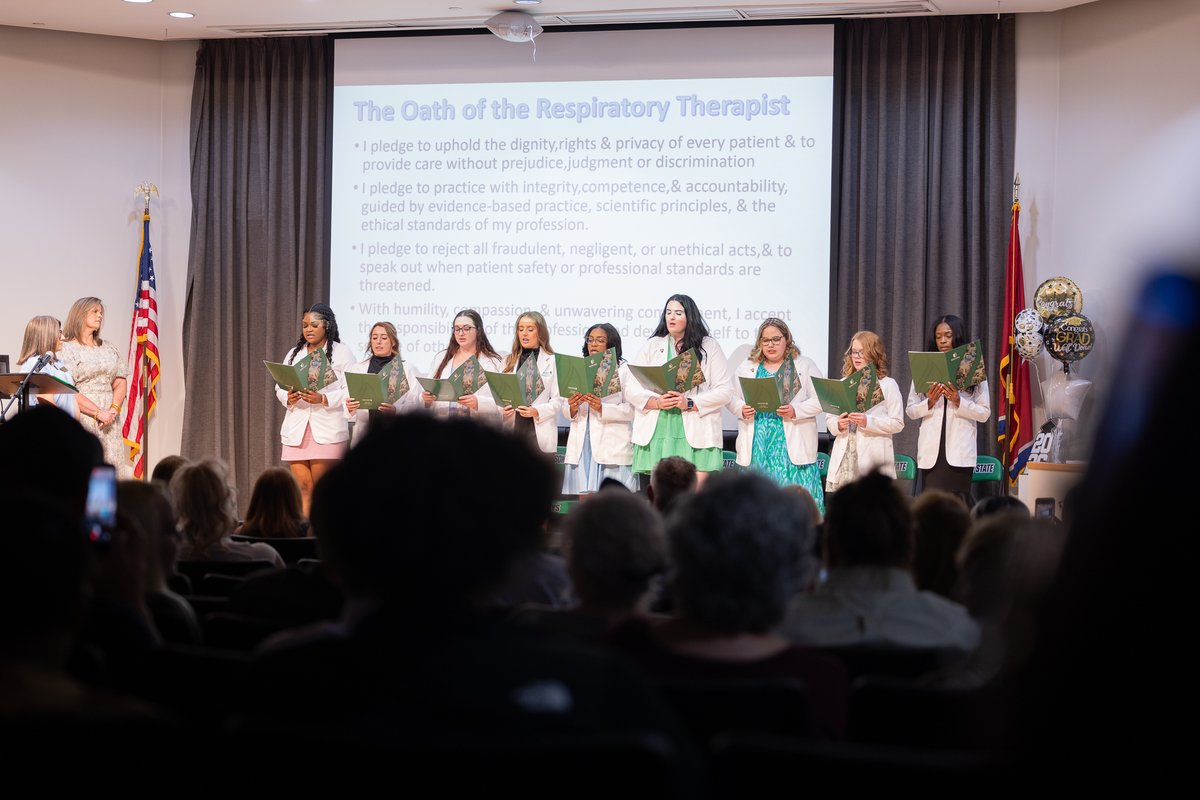 JSCC_main's tweet photo. Our Respiratory Care program pinned 9 graduates during a recent pinning ceremony.

Graduates will now go on to careers as respiratory therapists in healthcare facilities throughout West Tennessee.

📸 Full gallery: https://t.co/lSVIpSBxdM https://t.co/Bm7OHr9kDC