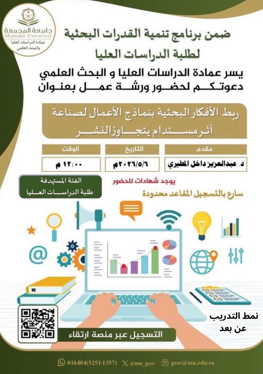 عمادة الدراسات العليا والبحث العلمي tweet media