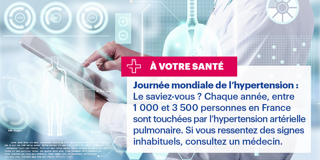 MutuelleMGP's tweet photo. En cette Journée mondiale de l’#hypertension, rappelons que l’hypertension artérielle pulmonaire est une #maladie rare et grave, qui affecte les artères des poumons et peut entraîner un essoufflement progressif.

Un diagnostic précoce est essentiel.

ℹ️ https://t.co/mMEw4tzOLF https://t.co/aVlT6wUDyv