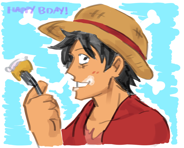 WTDDTW_'s tweet photo. happy bday luffy! #ONEPIECE https://t.co/NpdPmOBOub