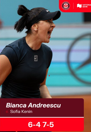 Pwas1970's tweet photo. Great win @Bandreescu_ Some great stuff out there. Your fighting spirit is an inspiration to me. Just brilliant. ❤️❤️💪💪 https://t.co/YbBypkYHBY