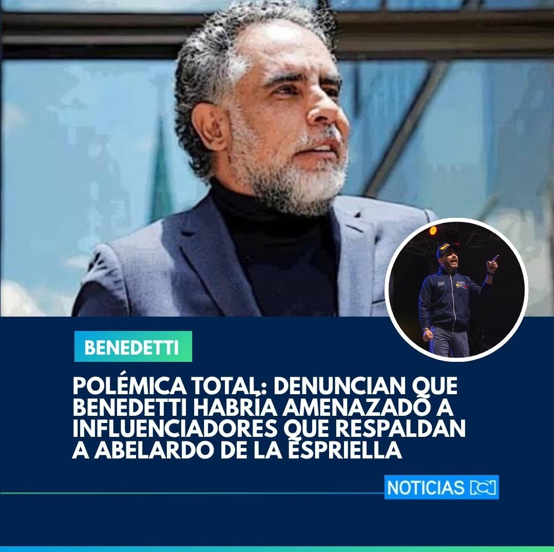 Armando Benedetti, acorralado, ahora amenaza a quienes respaldan a Abelardo De La Espriella. Esta es la reacción desesperada quien teme perder su impunidad.
Es hora de actuar:

1️⃣ Firma y comparte: bit.ly/FueraBenedetti
2️⃣ Exige a <a href="/PGN_COL/">Procuraduría General de la Nación</a> en X: #ProcuradorSuspendaABenedetti