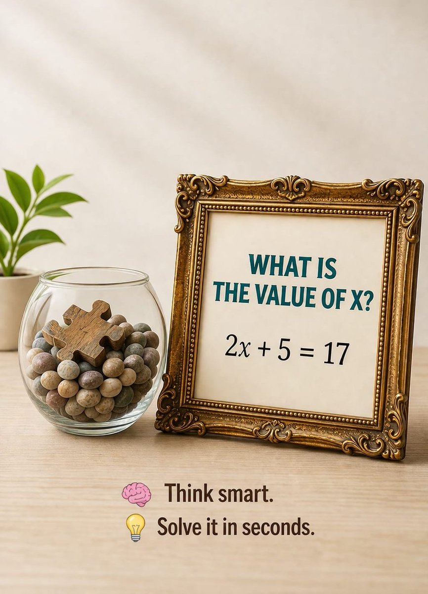 Evaa_here11's tweet image. Looks tricky, but it’s simple. 

Find x without a calculator.