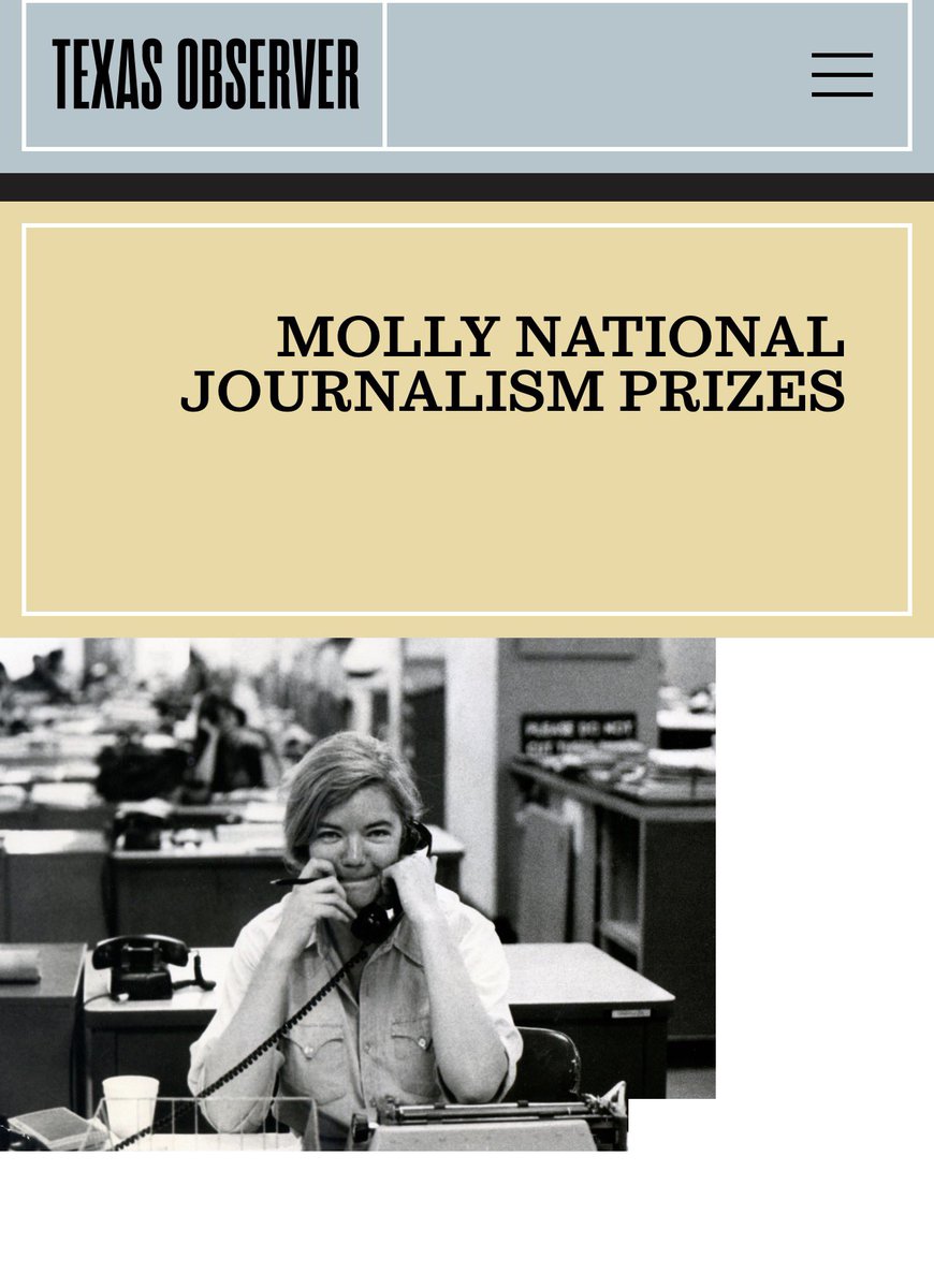 LiseDigger's tweet image. Support independent investigative #journalism in #Texas by becoming a member of the @TexasObserver - donate, subscribe to get the magazine or join us at the Molly Awards in East Austin tomorrow texasobserver.org/molly-awards/
