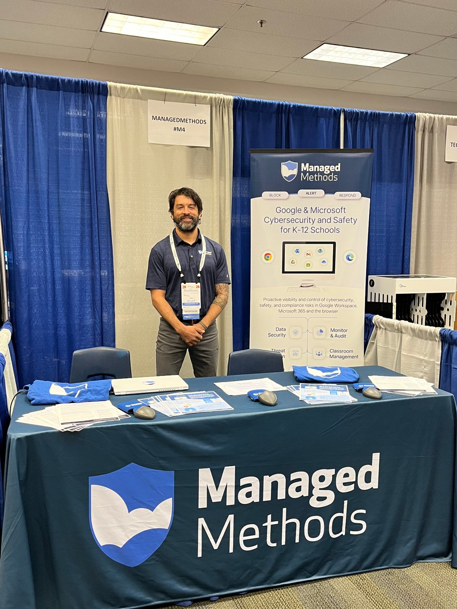 managedmethods's tweet image. Jon Miller is at #TechTalkLive in Lancaster, Pennsylvania today. Visit ManagedMethods at booth M4 to discuss the real-world #cybersecurity and #studentsafety challenges your technology team is facing.  

Jon will also present on 13 email threats at 10:00 a.m. in Room 110!