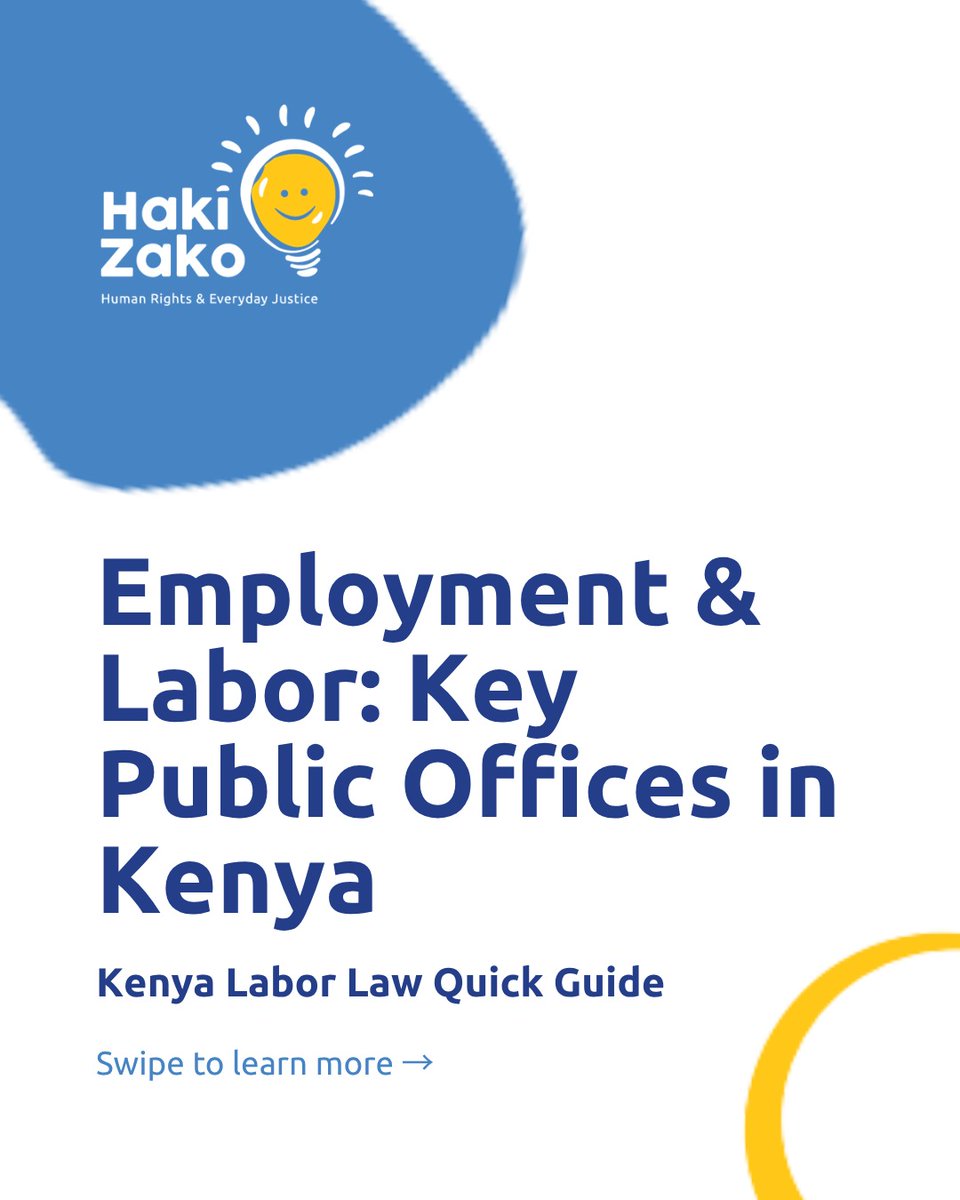 hakizako's tweet image. Navigating Kenya’s labor offices can feel like a maze, but knowing your rights is the ultimate compass.

​Whether it's dispute resolution or CBA registrations, stay informed and stay empowered.

#juahakizako
#humanrights
#employment 
#salı