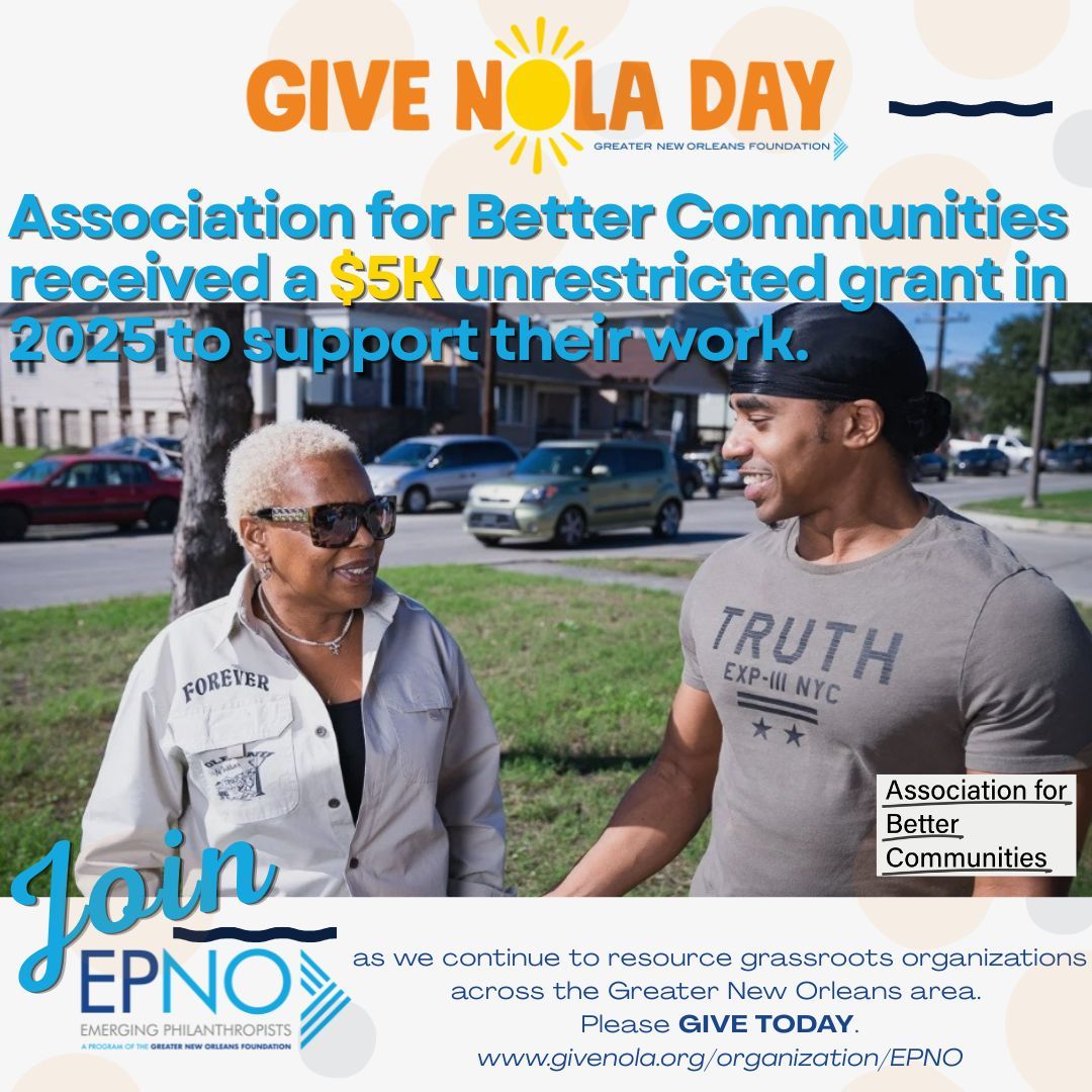 EPNOla's tweet photo. The Association for Better Communities is creating pathways for youth in Treme through culture, education, and empowerment.

In 2025, EPNO granted $30K to six orgs.
Help us keep it going. Give today.
#GiveNOLADay

https://t.co/De20GOW9RD https://t.co/ObDkec8Fu4