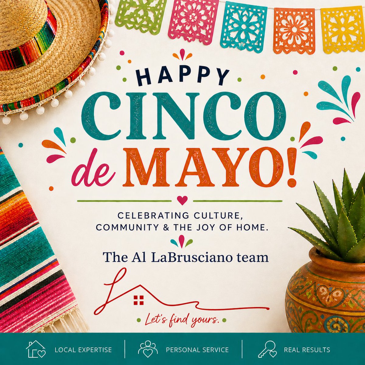 AlsKWTeam's tweet photo. Happy Cinco de Mayo! 🌮🏡 Celebrating great homes, strong communities &amp; the memories that make a house feel like home. ❤ Thinking about your next move? Let’s connect and make your real estate goals a reality! 📲🏠 #cincodemayo #realestate #philaareahomes #alskwteam https://t.co/fsEgBUvXRm